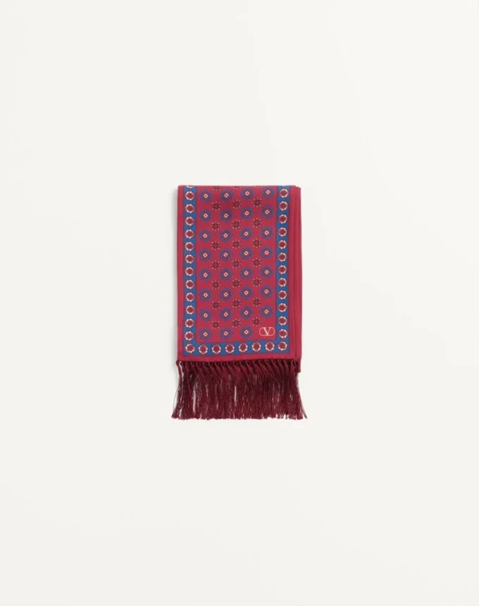 Foulard bandeau en soie Chamber avec franges