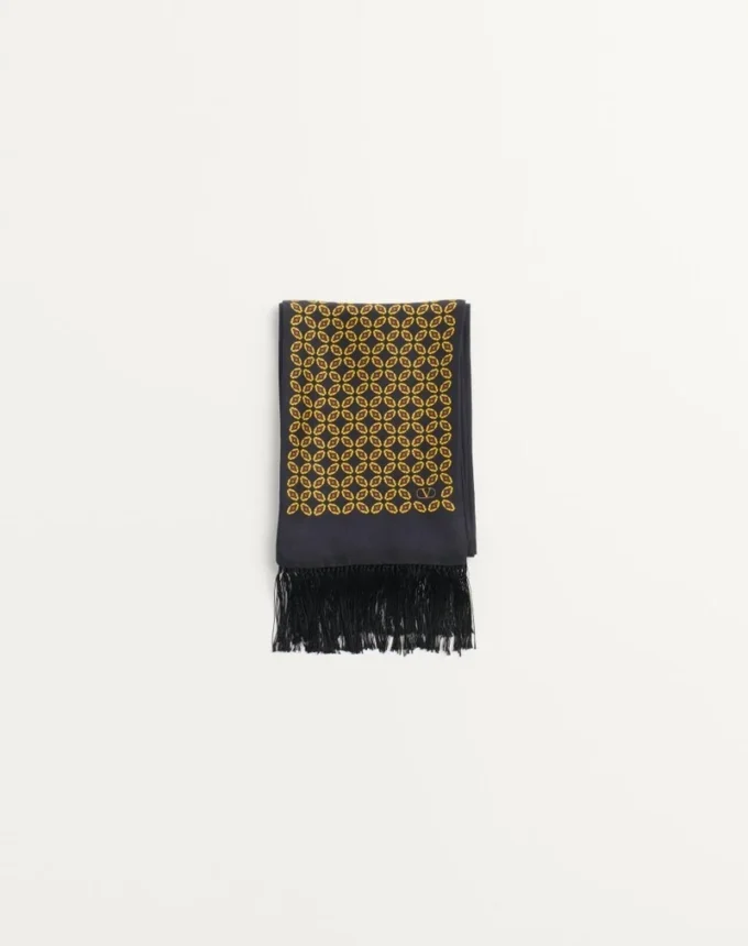 Foulard bandeau en soie Chamber avec franges