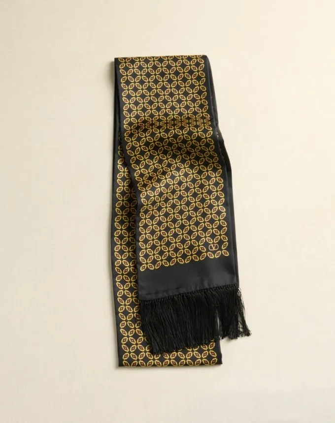 Foulard bandeau en soie Chamber avec franges