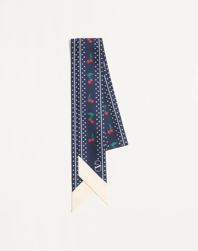 Foulard bandeau en soie Cherryfic