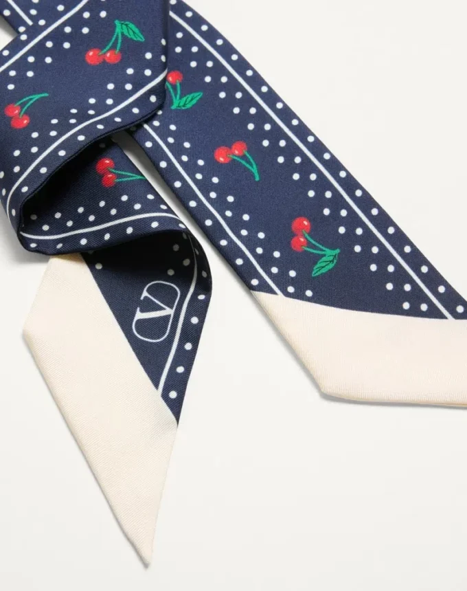 Foulard bandeau en soie Cherryfic