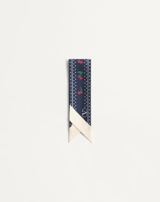Foulard bandeau en soie Cherryfic