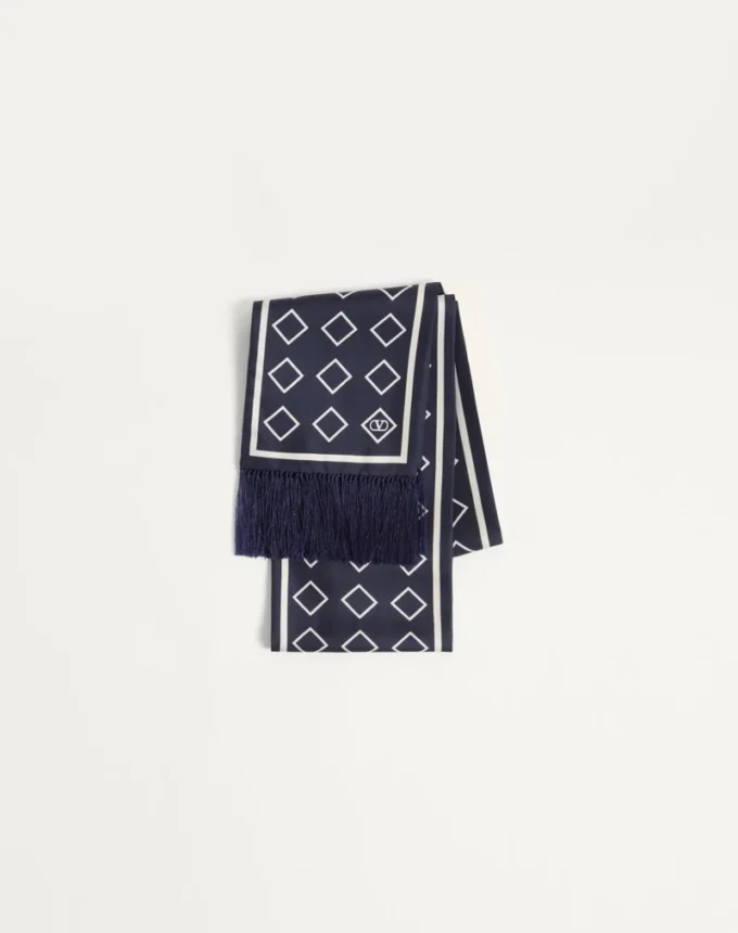 Foulard bandeau en soie Opticool avec franges