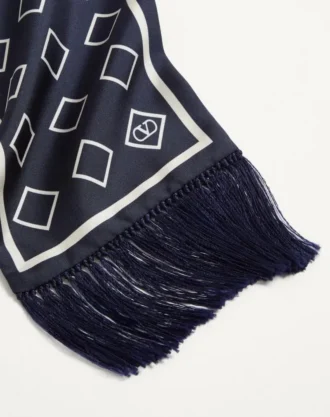 Foulard bandeau en soie Opticool avec franges