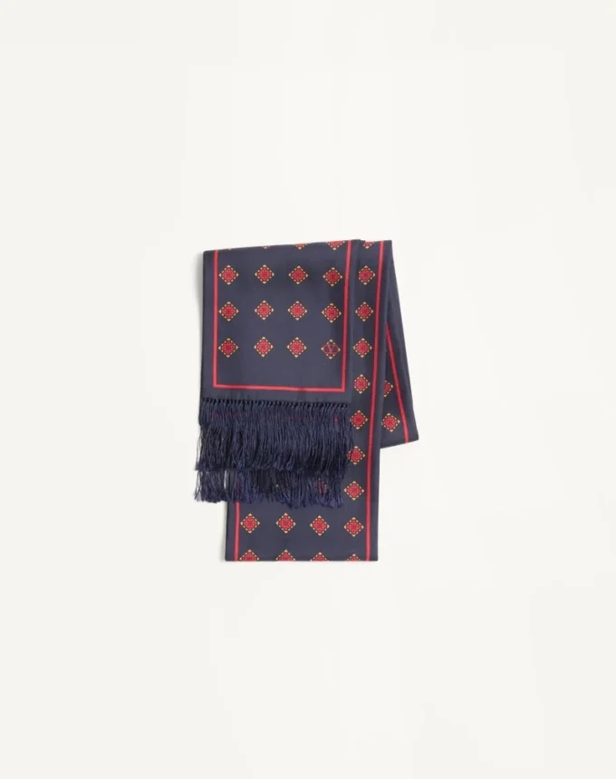 Foulard bandeau en soie Opticool avec franges
