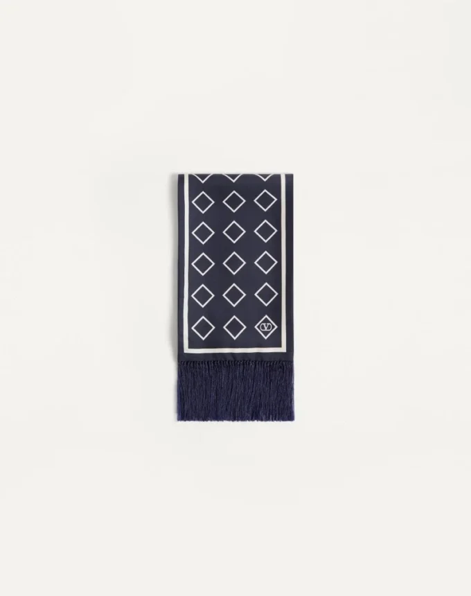Foulard bandeau en soie Opticool avec franges