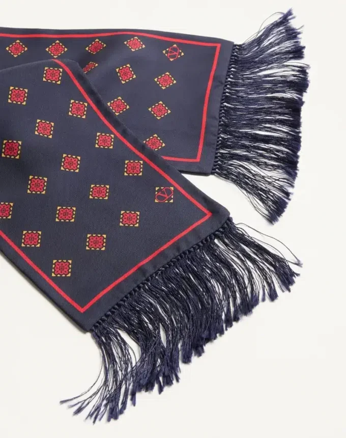 Foulard bandeau en soie Opticool avec franges