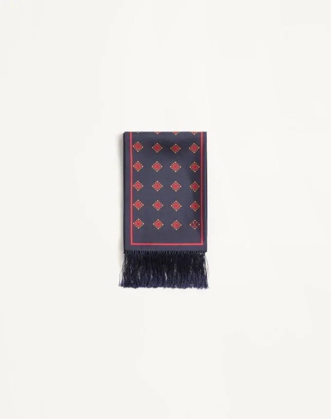 Foulard bandeau en soie Opticool avec franges