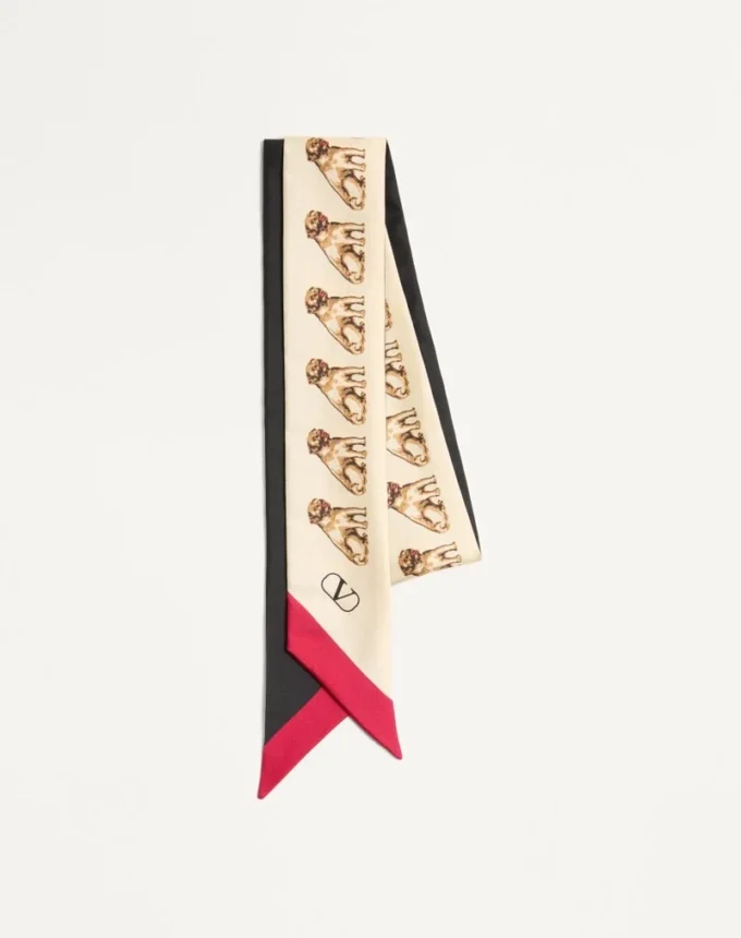 Foulard bandeau en soie Petit Charles