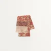Foulard bandeau en soie Voyage Imaginaire avec franges