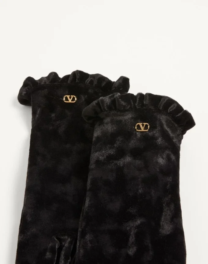 Gants en chenille VLogo Signature