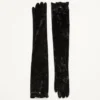 Gants longs en chenille VLogo Signature
