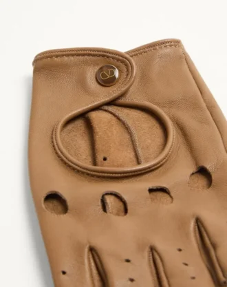 Gants sans doigts en cuir nappa Vlogo Signature