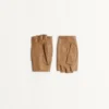 Gants sans doigts en cuir nappa Vlogo Signature