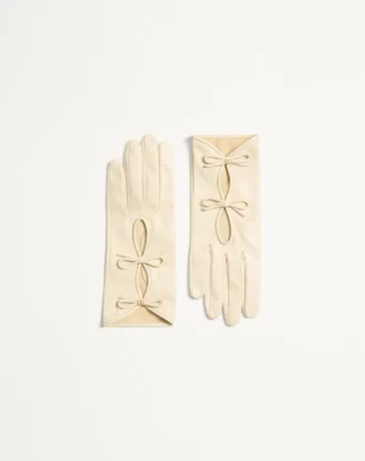 Gants VLogo Signature en cuir nappa avec nœuds