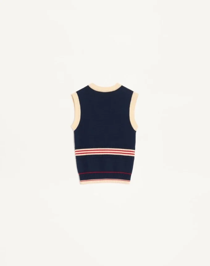 Gilet en coton tricoté