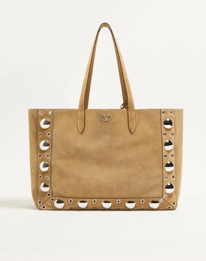 Grand sac cabas en daim Nellcôte de Valentino Garavani Grand sac cabas en daim Nellcôte de Valentino Garavani