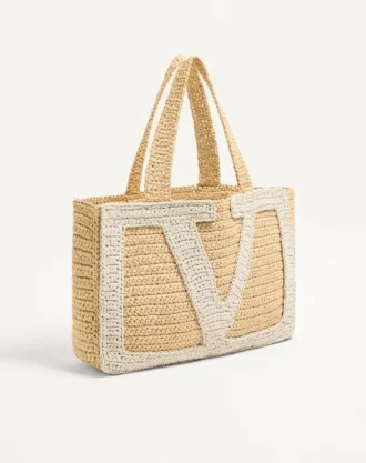 Grand sac cabas Valentino Garavani Viva Superstar en raphia