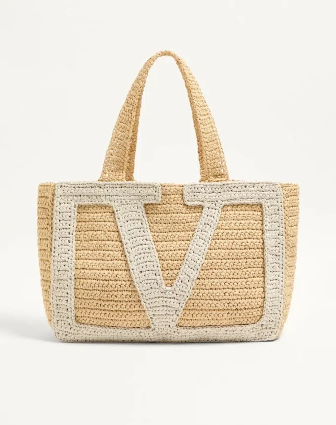 Grand sac cabas Valentino Garavani Viva Superstar en raphia Grand sac cabas Valentino Garavani Viva Superstar en raphia