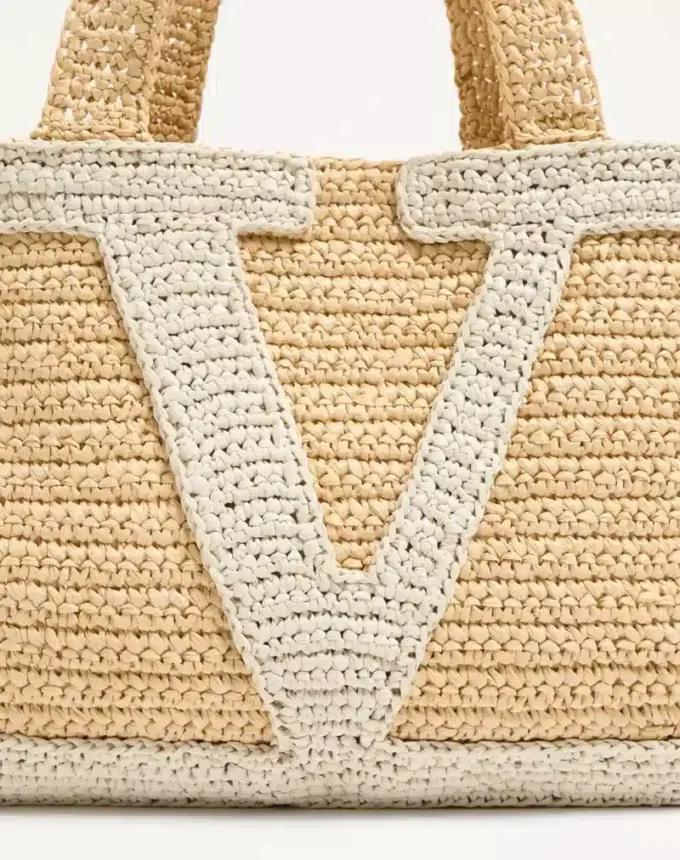Grand sac cabas Valentino Garavani Viva Superstar en raphia Grand sac cabas Valentino Garavani Viva Superstar en raphia