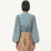 Haut en coton et lurex avec imprimé Petales D’Amour brodé Haut en coton et lurex avec imprimé Petales D’Amour brodé