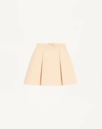 Jupe courte en crêpe couture