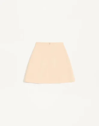 Jupe courte en crêpe couture