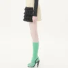 Jupe courte en tweed de laine uni Jupe courte en tweed de laine uni