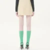 Jupe courte en tweed de laine uni Jupe courte en tweed de laine uni