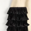 Jupe courte en tweed de laine uni Jupe courte en tweed de laine uni