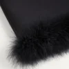 Jupe en crêpe couture avec plumes Jupe en crêpe couture avec plumes