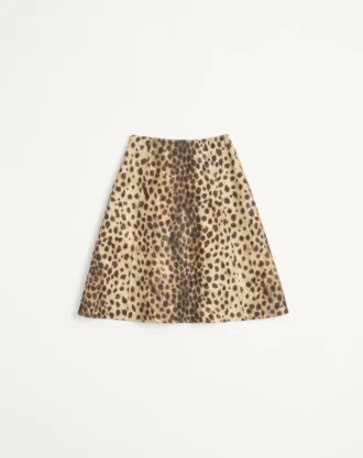 Jupe en laine imprimée Jaguar Spots