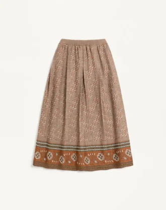 Jupe en maille avec motif jacquard lurex