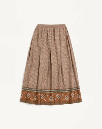 Jupe en maille avec motif jacquard lurex