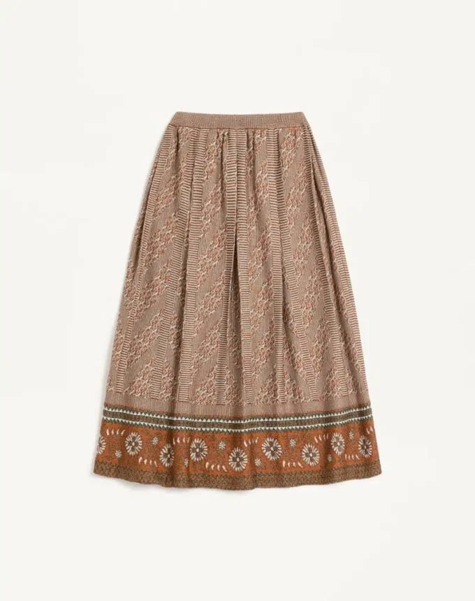 Jupe en maille avec motif jacquard lurex Jupe en maille avec motif jacquard lurex