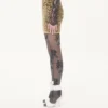 Jupe en maille lurex jacquard à imprimé animalier Jupe en maille lurex jacquard à imprimé animalier