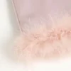 Jupe en satin avec plumes Jupe en satin avec plumes