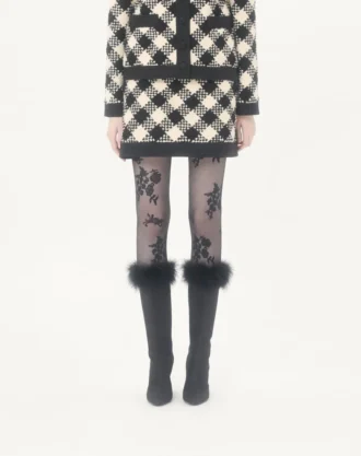 Jupe en tweed Damier