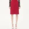 Jupe en tweed de laine uni Jupe en tweed de laine uni