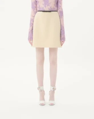 Jupe en tweed de laine uni Jupe en tweed de laine uni
