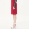 Jupe en tweed de laine uni Jupe en tweed de laine uni