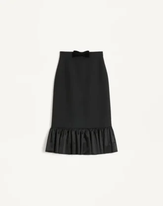 Jupe midi en crêpe couture Jupe midi en crêpe couture