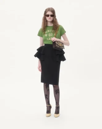Jupe midi en crêpe couture Jupe midi en crêpe couture