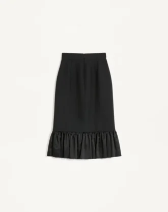 Jupe midi en crêpe couture Jupe midi en crêpe couture