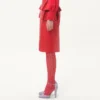 Jupe midi en cuir