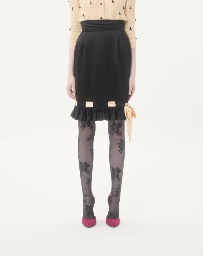 Jupe midi en double satin Jupe midi en double satin