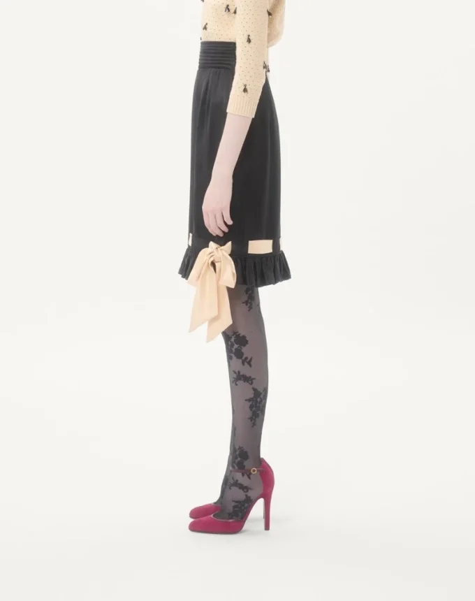 Jupe midi en double satin Jupe midi en double satin