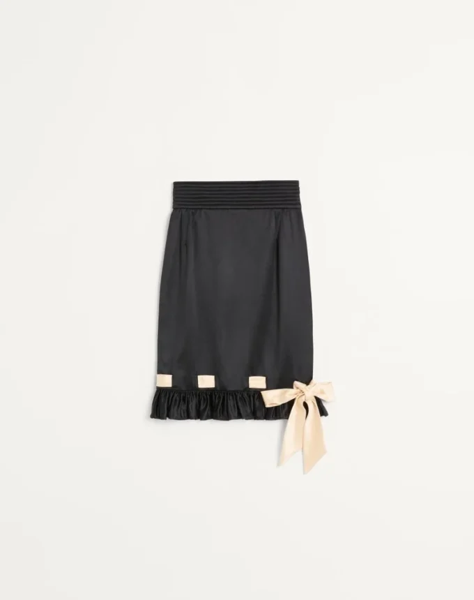 Jupe midi en double satin Jupe midi en double satin
