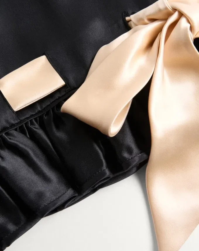 Jupe midi en double satin Jupe midi en double satin