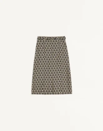 Jupe plissée en twill Toute La V Jupe plissée en twill Toute La V
